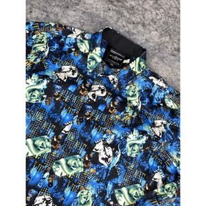 Barabas Long Sleeve Button Up Shirt Mens‎ Size XXL Blue Lady Geometric Print